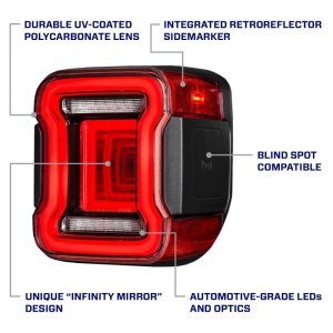 Jeep Gladiator Tail Lights - FORM Lighting - LED with Sequential Turn Signal - Smoked - `20-`26